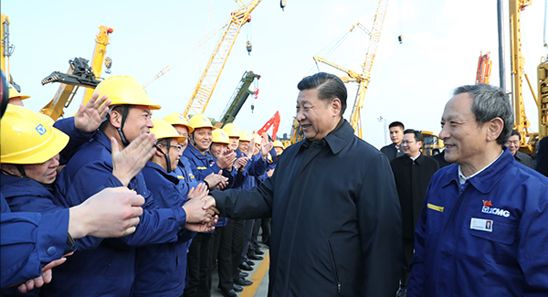 中共中央總書記、國家主席、中央軍委主席習(xí)近平親臨徐工集團(tuán)考察調(diào)研